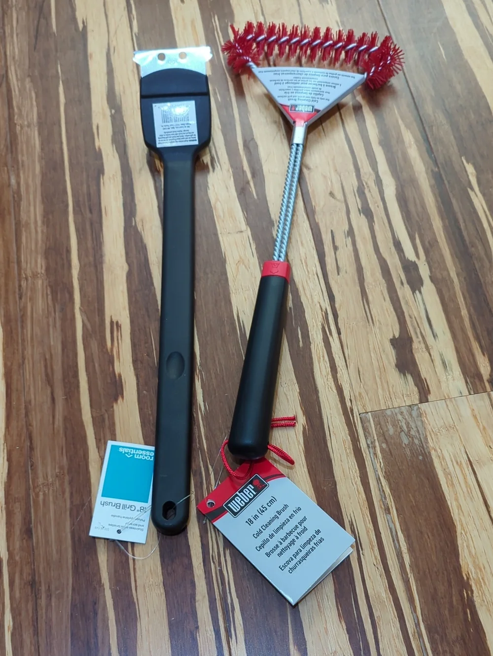 Weber Red and Black Grill Brush + Scraper Set